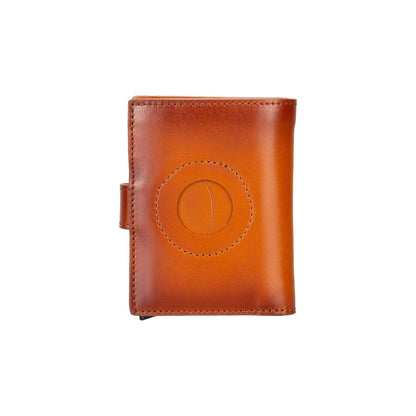 douglas leather pop-up cardholder with compatible apple airtag - toronata - 