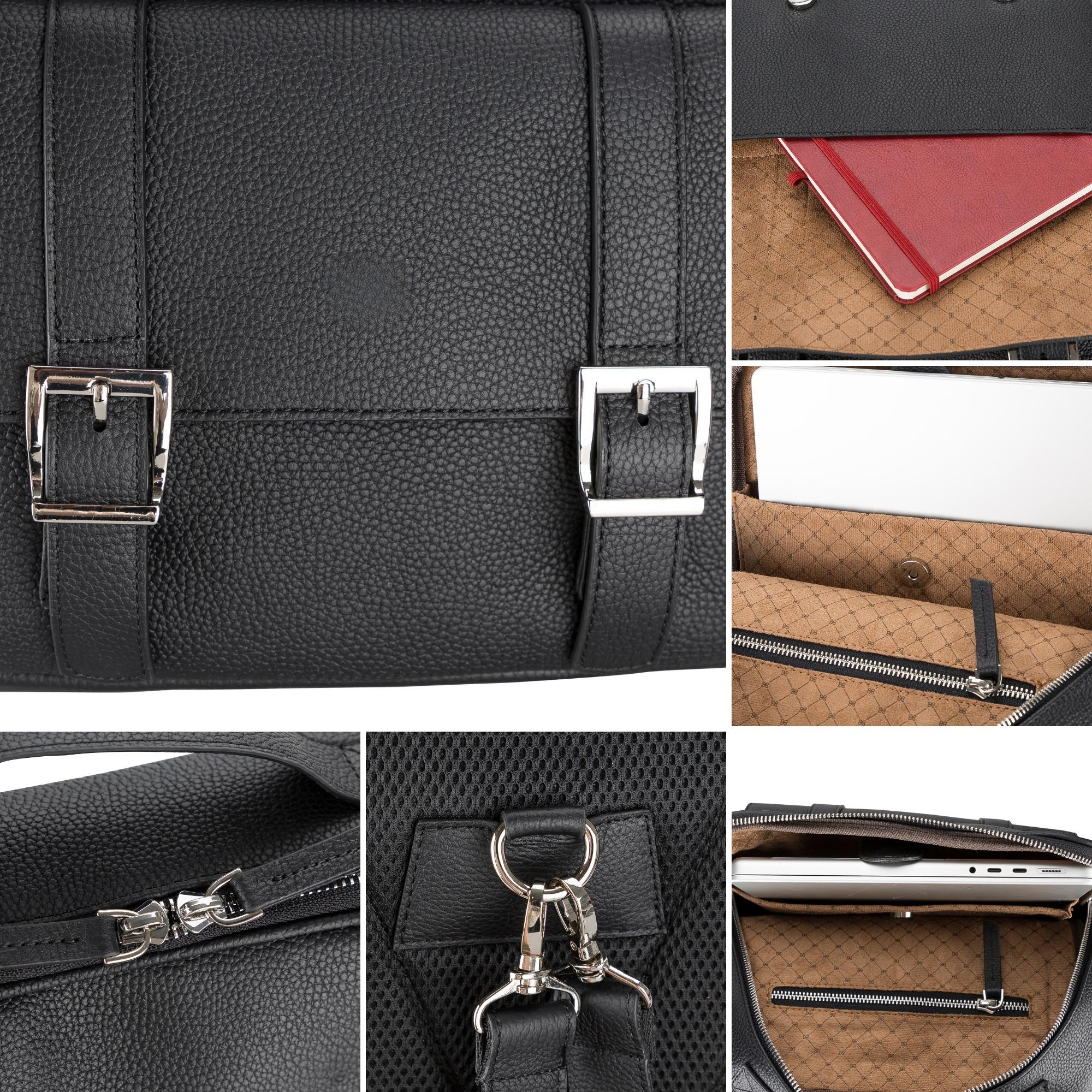 elmira leather laptop backpack for men and women - toronata - 