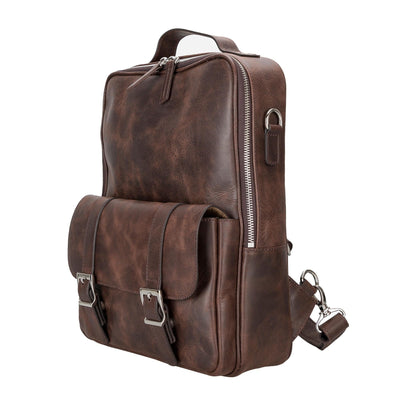 elmira leather laptop backpack for men and women - toronata - 