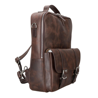 elmira leather laptop backpack for men and women - toronata - 