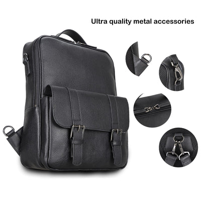 elmira leather laptop backpack for men and women - toronata - 