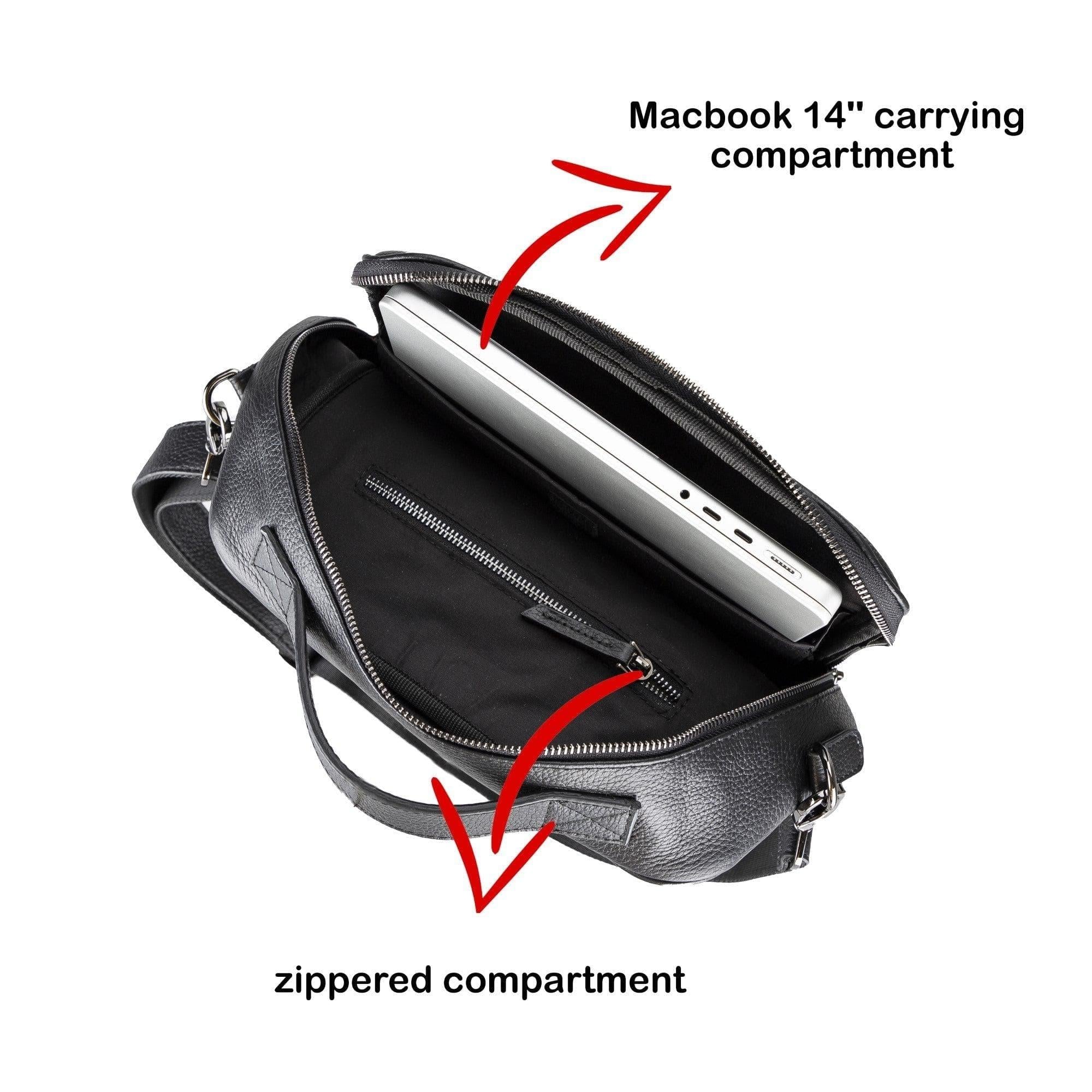elmira leather laptop backpack for men and women - toronata - 