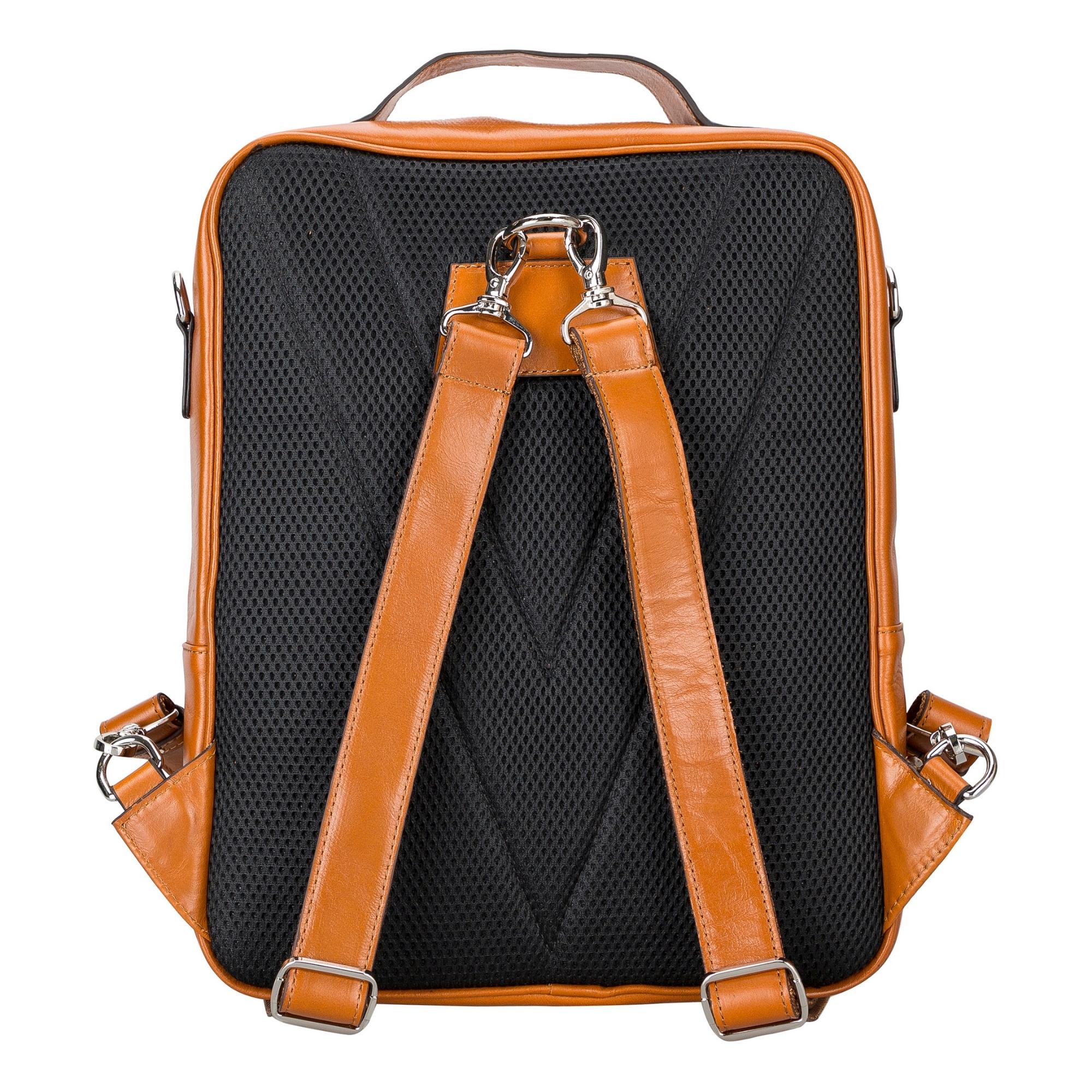 Elmira Leather Laptop Backpack for Men and Women - Tan - TORONATA