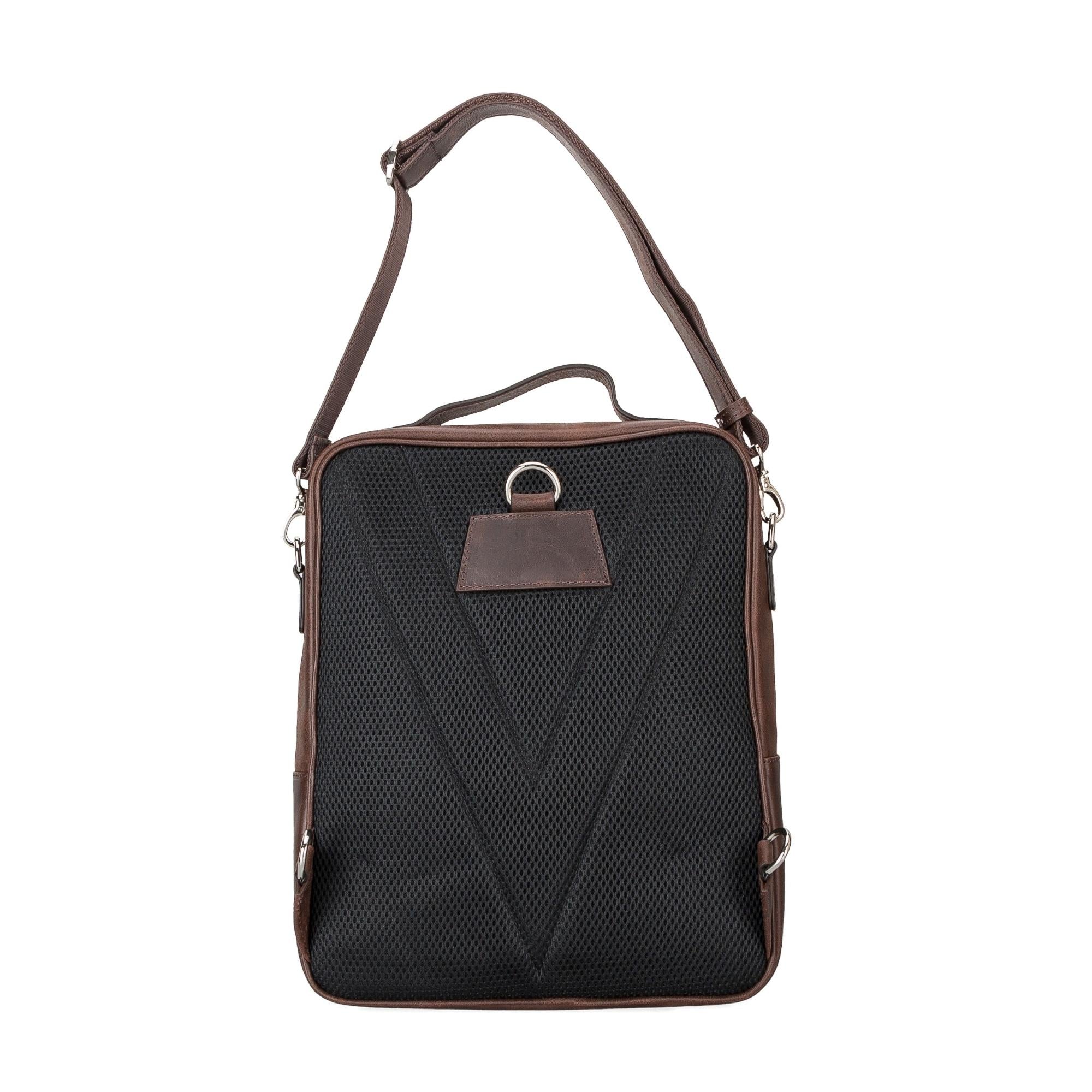 Elmira Leather Laptop Backpack for Men and Women - Dark Brown - TORONATA