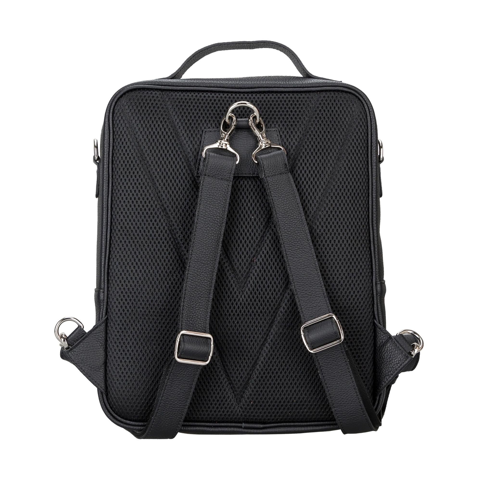 Elmira Leather Laptop Backpack for Men and Women - Black - TORONATA
