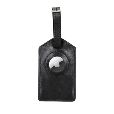estes genuine leather luggage tag with airtag slot - toronata - 
