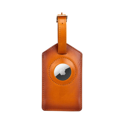 estes genuine leather luggage tag with airtag slot - toronata - 