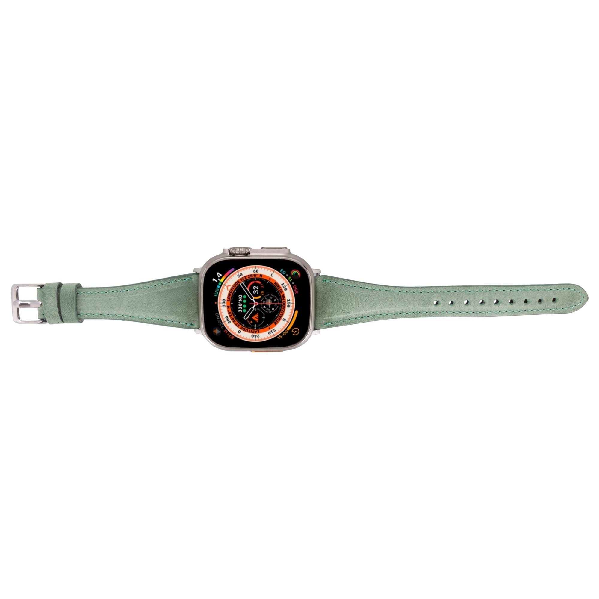 evansville slim leather bands for apple watch 9, ultra 2 & se - toronata - 