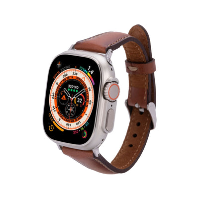 evansville slim leather bands for apple watch 9, ultra 2 & se - toronata - 
