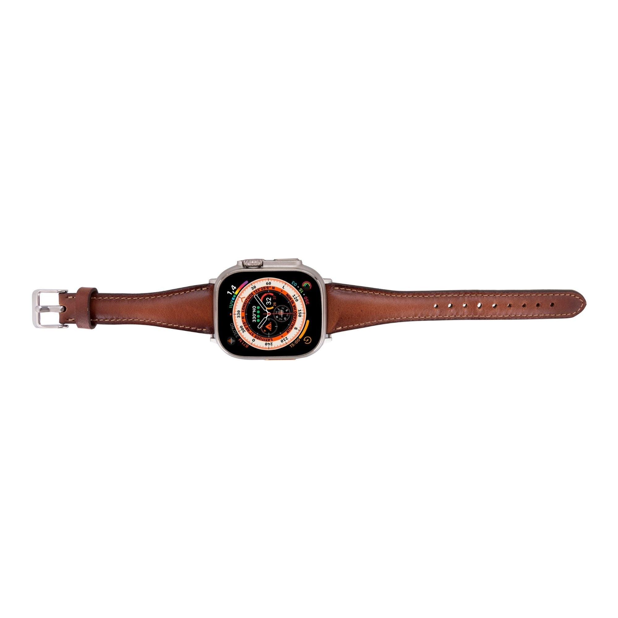 evansville slim leather bands for apple watch 9, ultra 2 & se - toronata - 