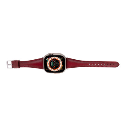 evansville slim leather bands for apple watch 9, ultra 2 & se - toronata - 