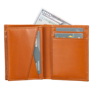glendo apple airtag slot leather wallet, handcrafted, unisex - toronata - 