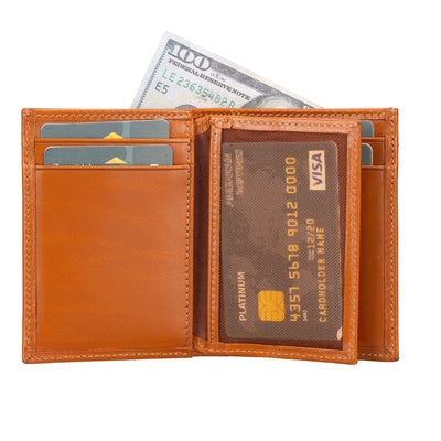 glendo apple airtag slot leather wallet, handcrafted, unisex - toronata - 