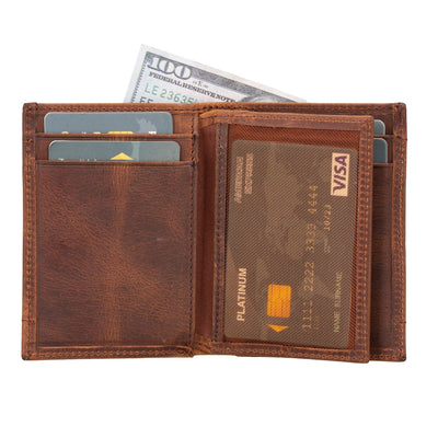 glendo apple airtag slot leather wallet, handcrafted, unisex - toronata - 