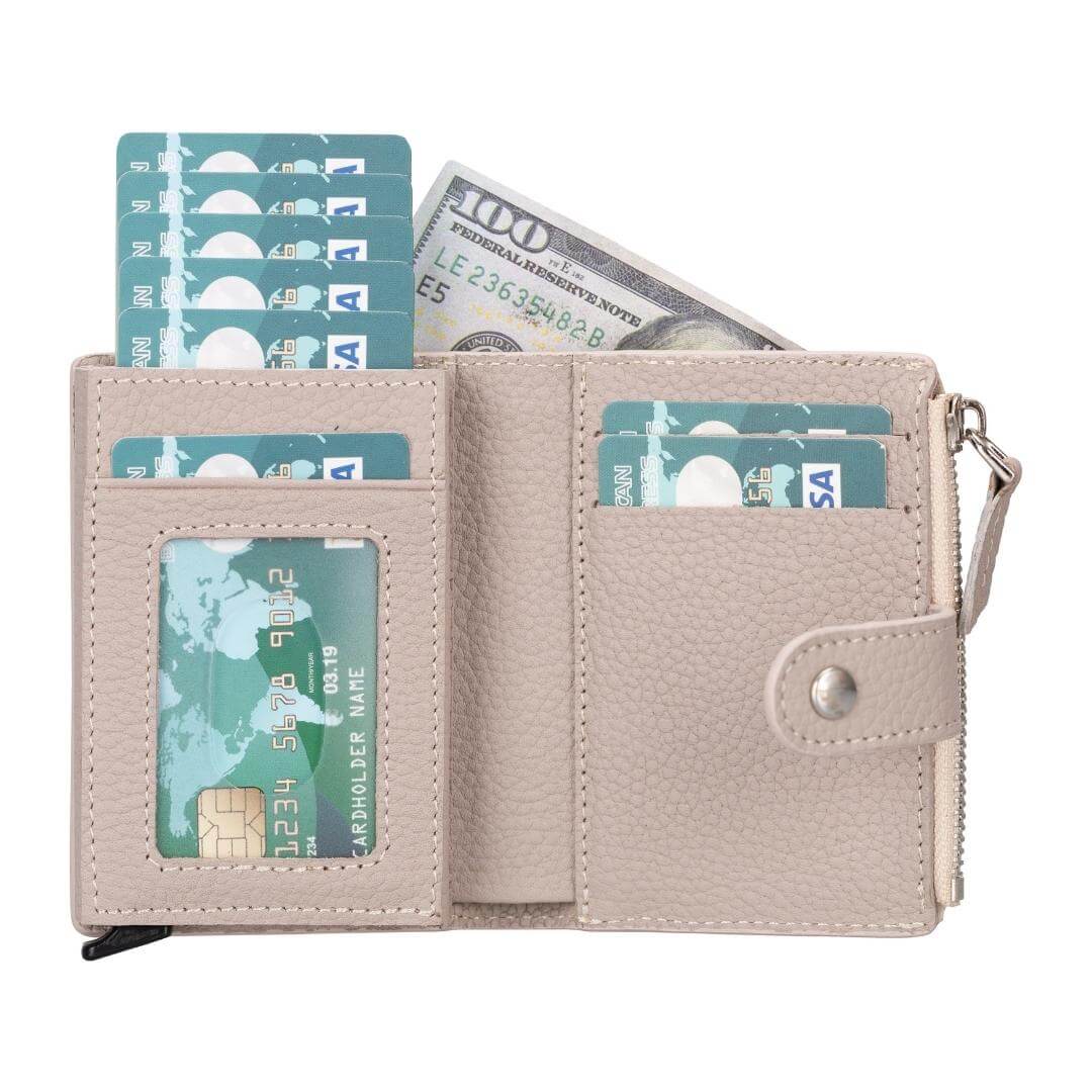 glenrock genuine cowhide leather pop up card holder wallet - toronata - 