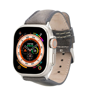 guernsey leather bands for apple watch 9, ultra 2 & se - toronata - 