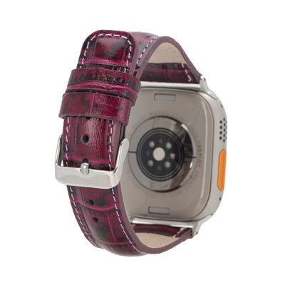 guernsey leather bands for apple watch 9, ultra 2 & se - toronata - 