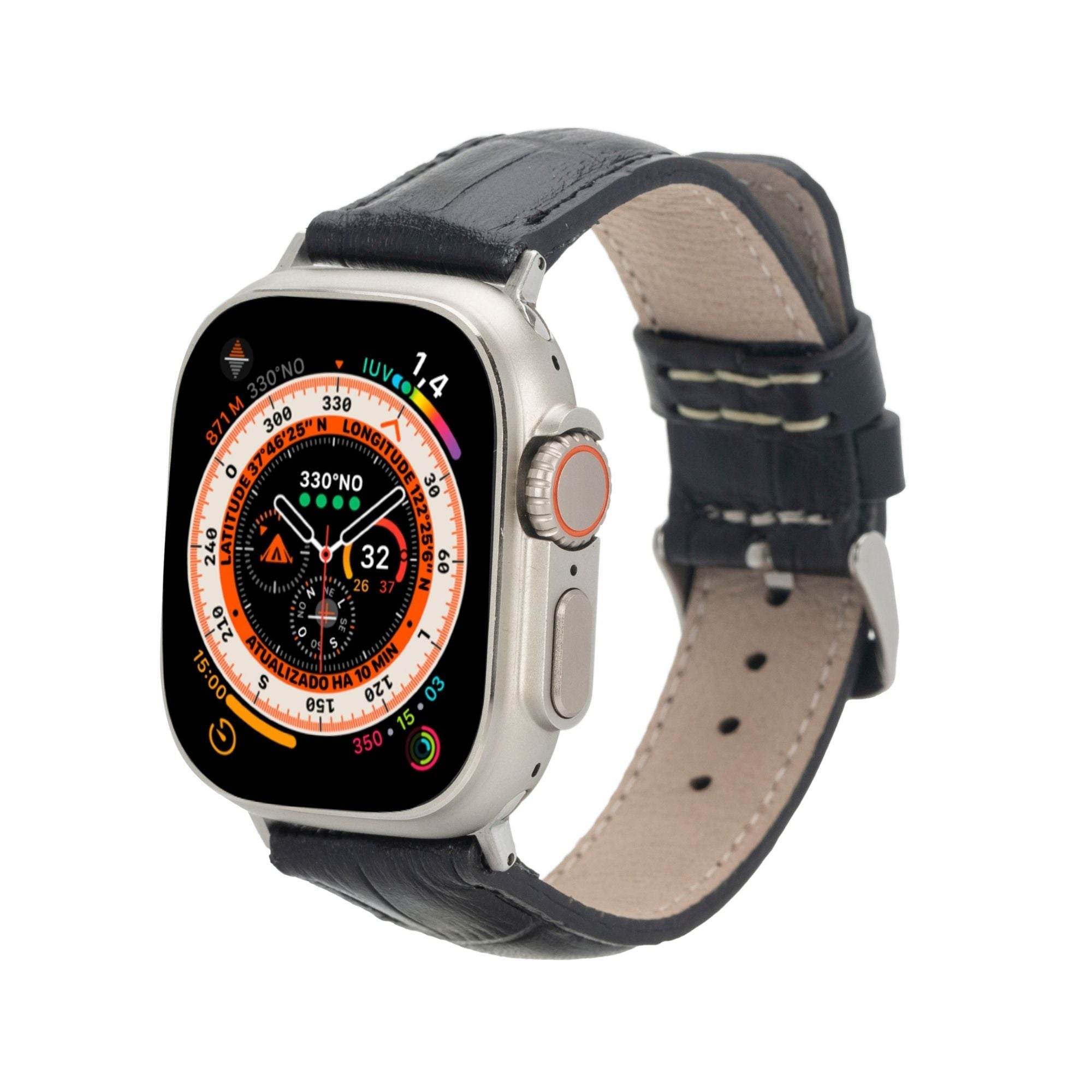 guernsey leather bands for apple watch 9, ultra 2 & se - toronata - 