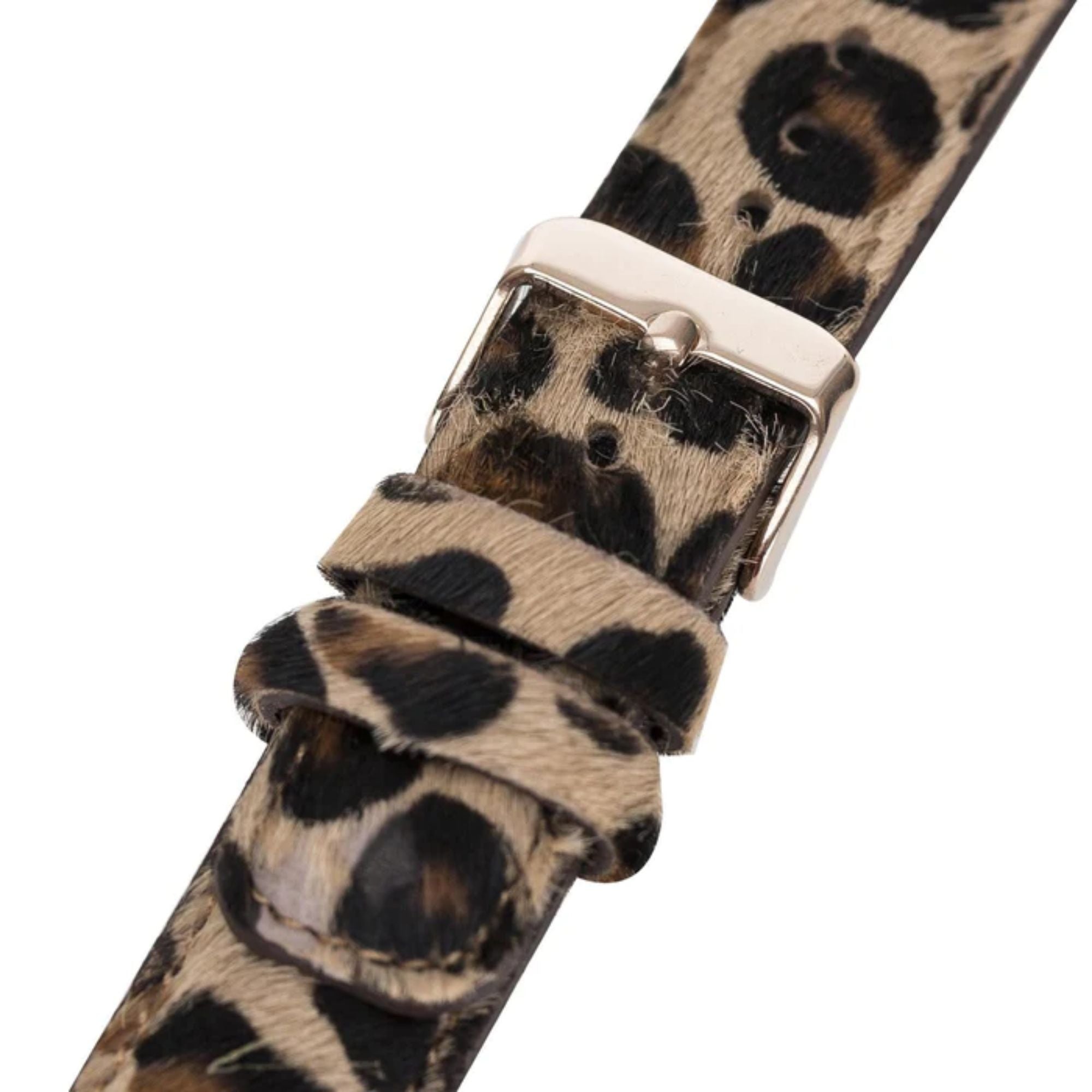 Guernsey Leather Bands for Apple Watch Ultra,8,7 and SE - 45/44/42mm - Hairy Leopard - TORONATA