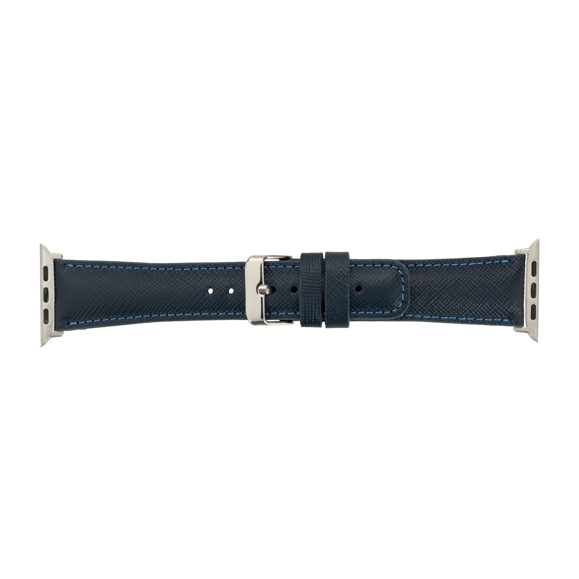 Guernsey Leather Bands for Apple Watch Ultra,8,7 and SE - 45/44/42mm - Dark Blue - TORONATA