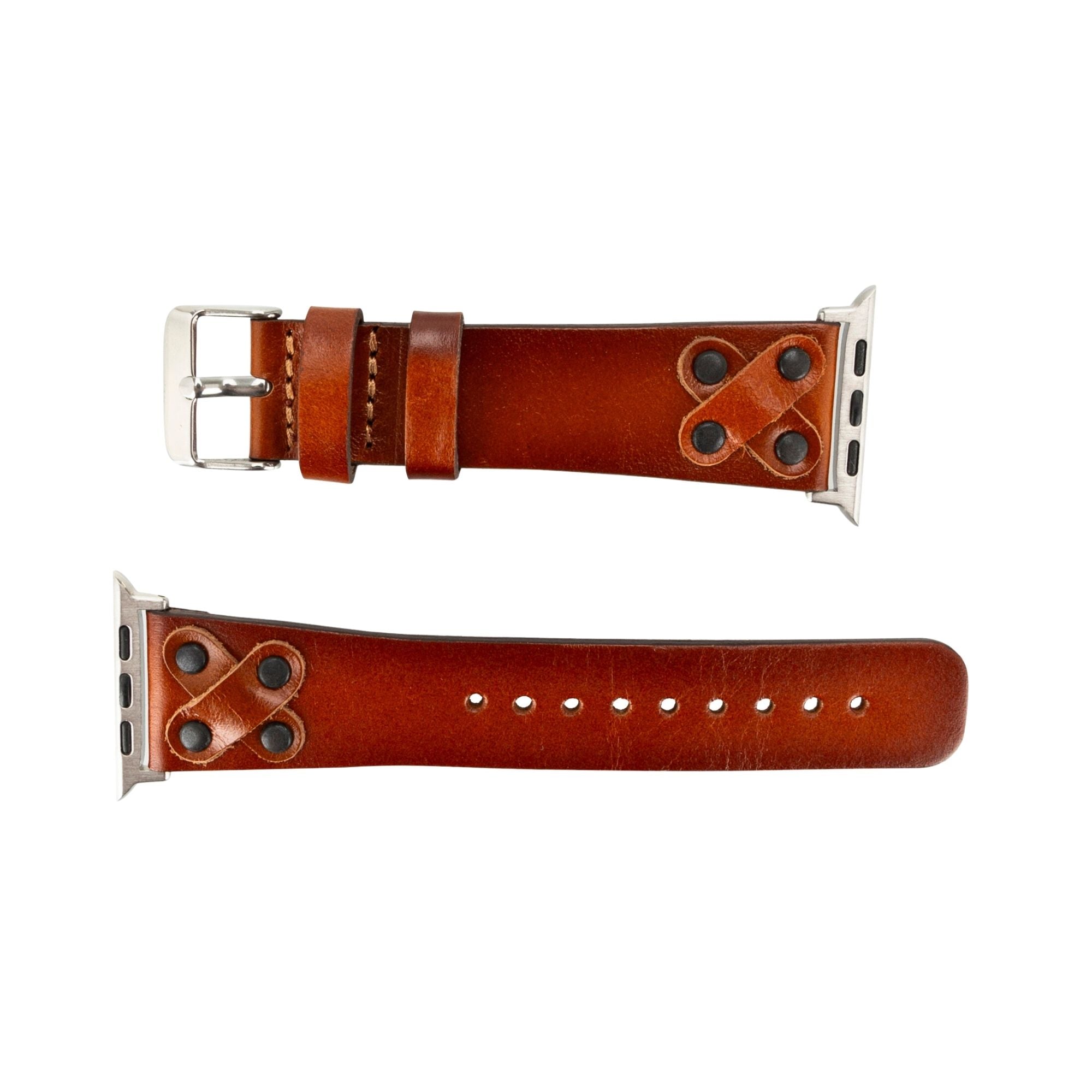 hulett leather bands for apple watch 9, ultra 2 & se - toronata - #color_tan