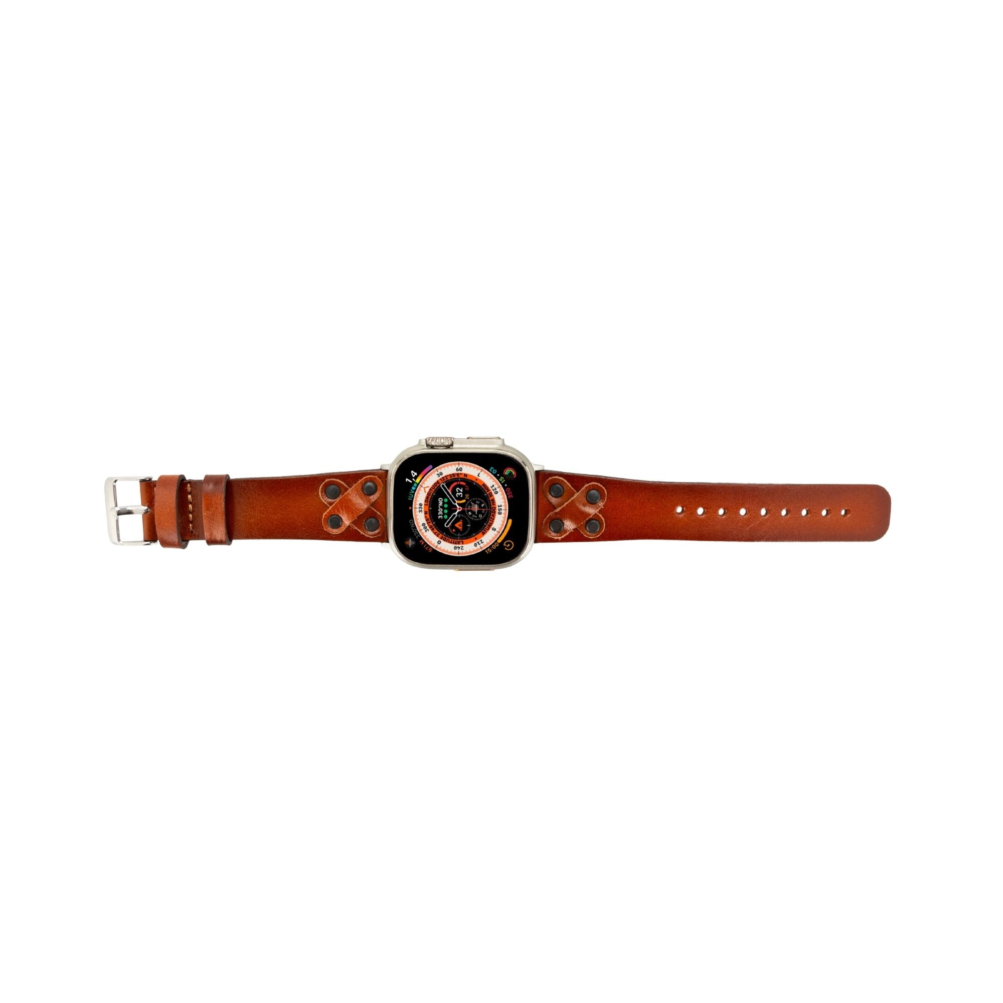 hulett leather bands for apple watch 9, ultra 2 & se - toronata - #color_tan