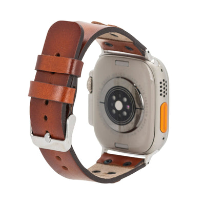 hulett leather bands for apple watch 9, ultra 2 & se - toronata - 