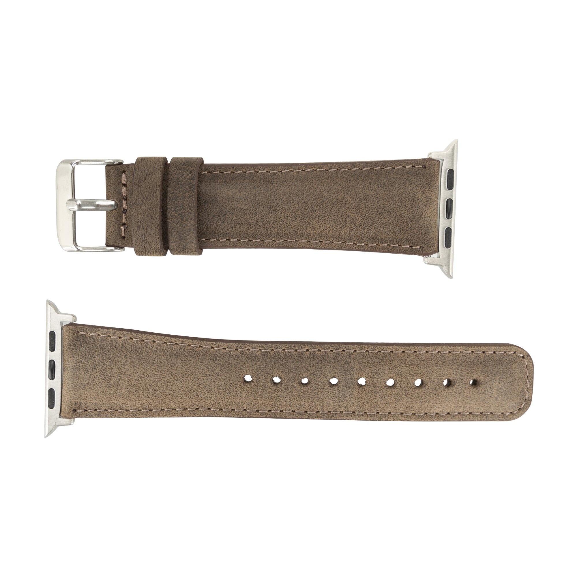 Jackson Leather Bands for Apple Watch Ultra,8,7 and SE - 45/44/42mm - Dark Brown - TORONATA