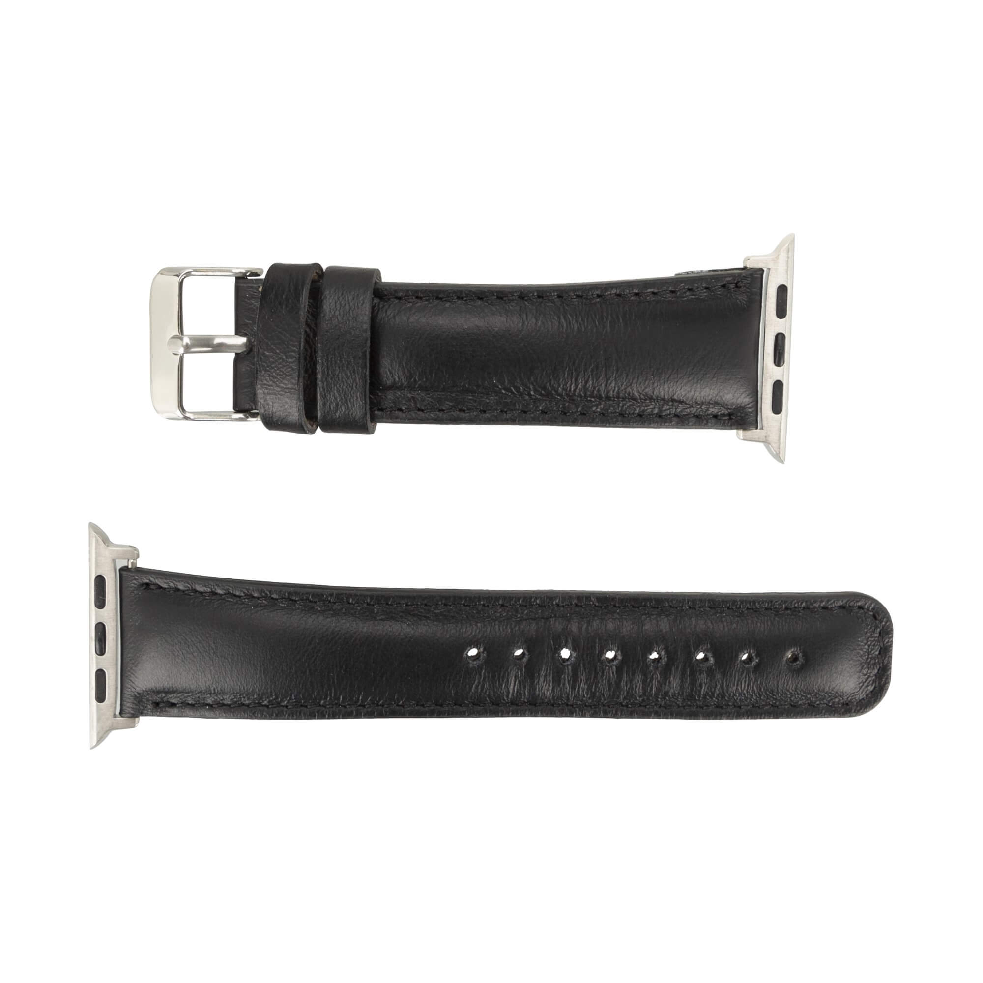 Jackson Leather Bands for Apple Watch Ultra,8,7 and SE - 45/44/42mm - Black - TORONATA