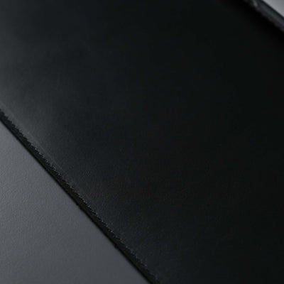Jersey Black Leather Desk Pad for Office and Home - TORONATA - color_