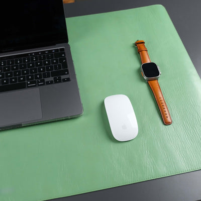 Jersey Green Leather Desk Pad for Office and Home - TORONATA - color_