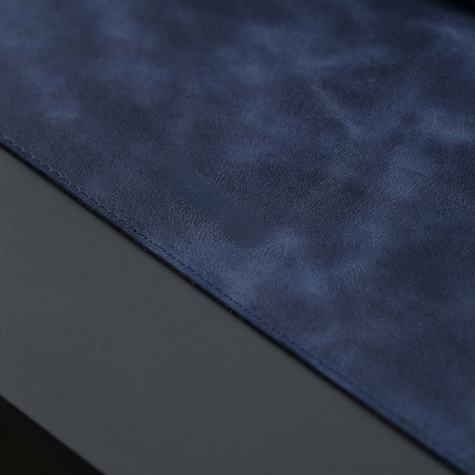 Jersey Navy Blue Leather Desk Pad for Office and Home-36x19 inch---TORONATA