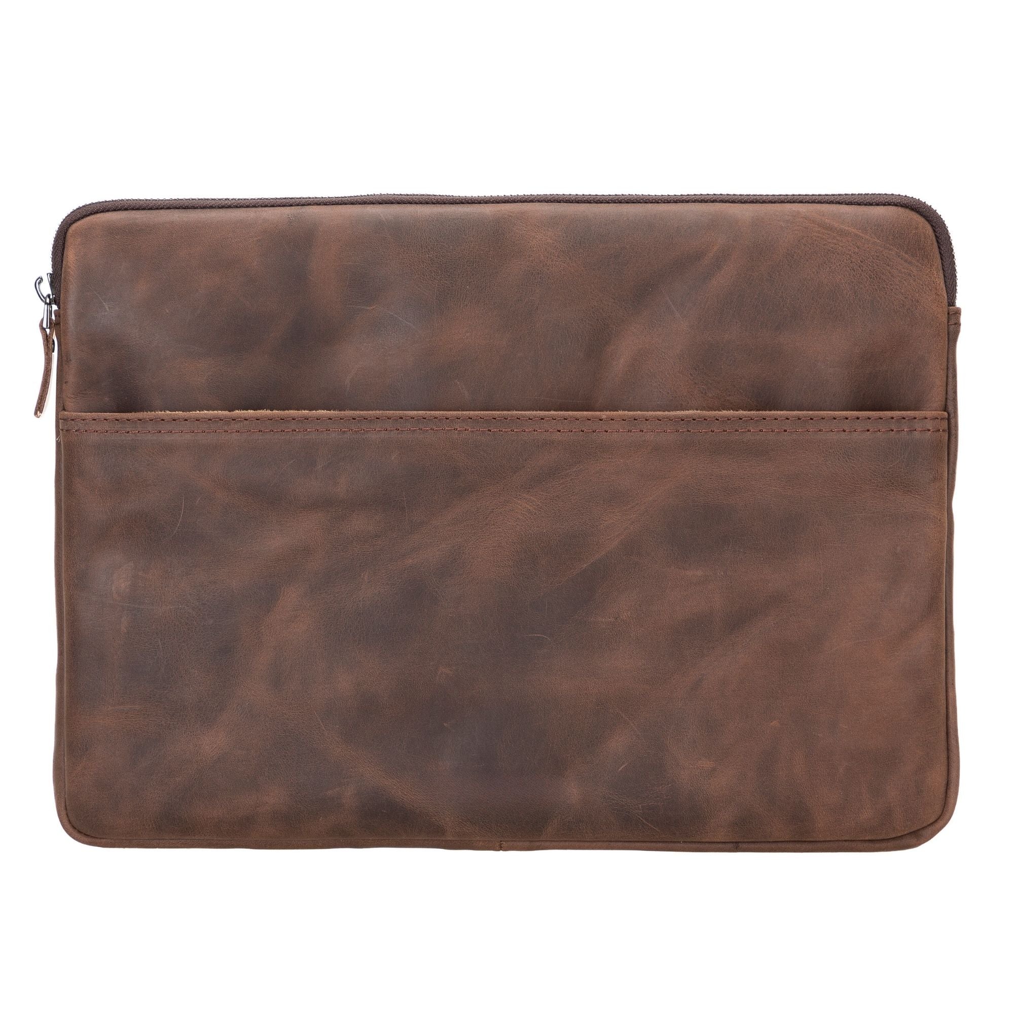 Kemmerer Leather Sleeve for iPad and MacBook - 11 Inches - Dark Brown - TORONATA