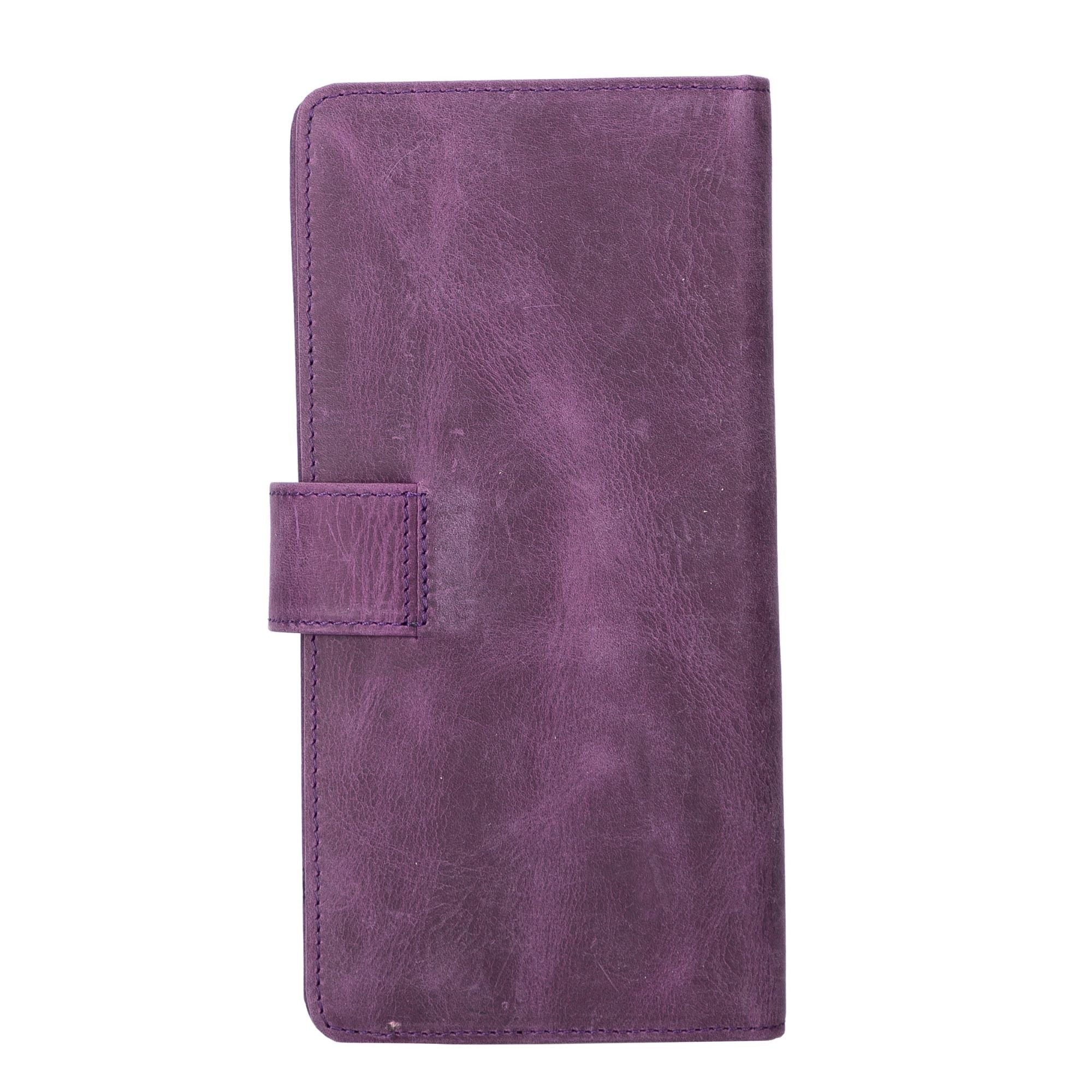 Lander Leather Phone Wallet and Multiple Card Holder for Women - Antic Purple - 6.9" - TORONATA