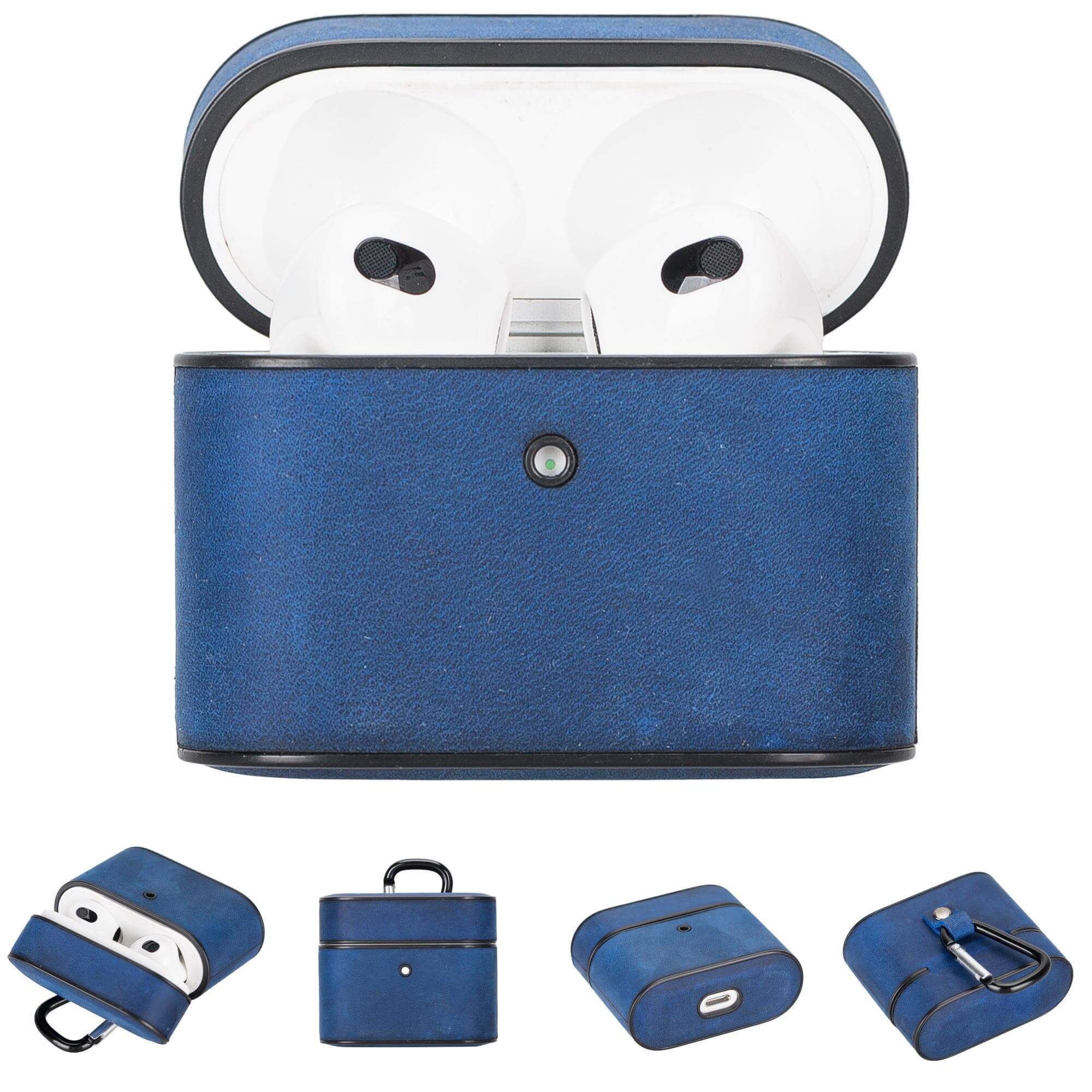 Laramie Leather Case for Apple AirPods 3 - Dark Blue - AirPods 3 - TORONATA