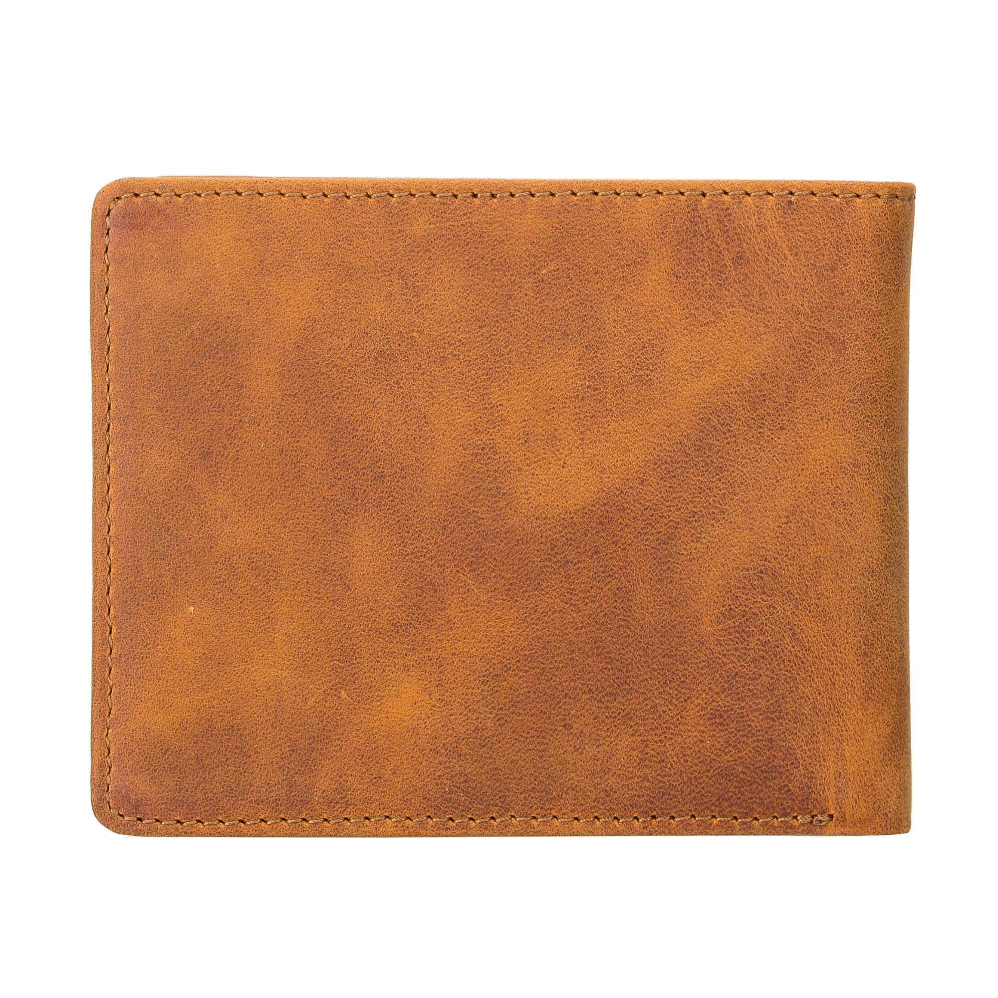 Lusk Slim Bifold Design Handcrafted Men's Genuine Leather Wallet - Tan - TORONATA