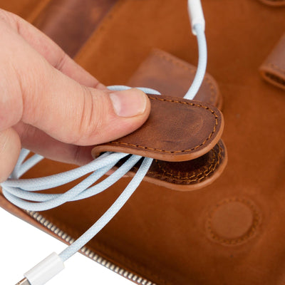 Medicine Handmade Leather Cable Travel Organizer - TORONATA - 
