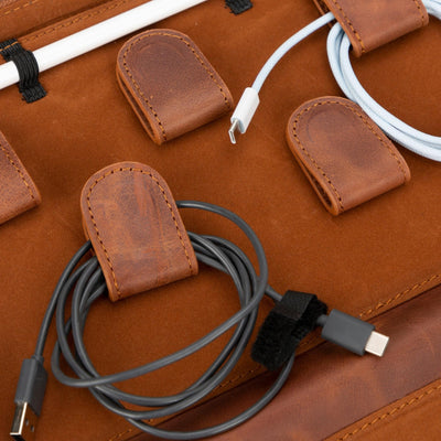 Medicine Handmade Leather Cable Travel Organizer - TORONATA - 