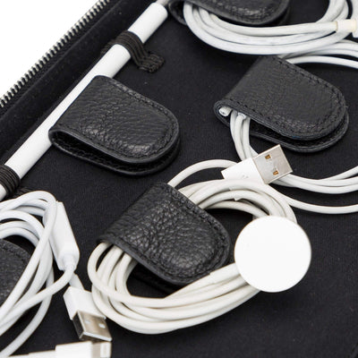 Medicine Handmade Leather Cable Travel Organizer - TORONATA - 