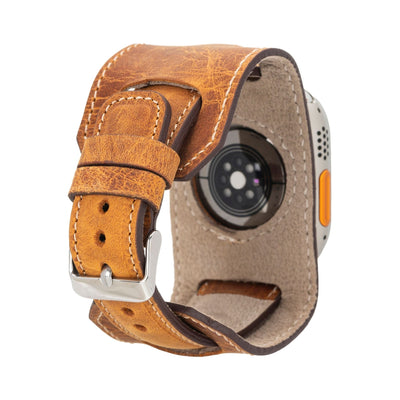 moorcroft cuff leather bands for apple watch - toronata - 