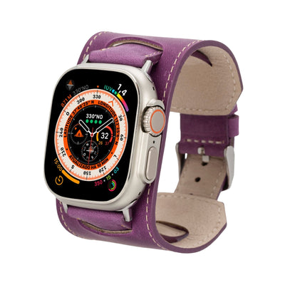 moorcroft cuff leather bands for apple watch - toronata - 