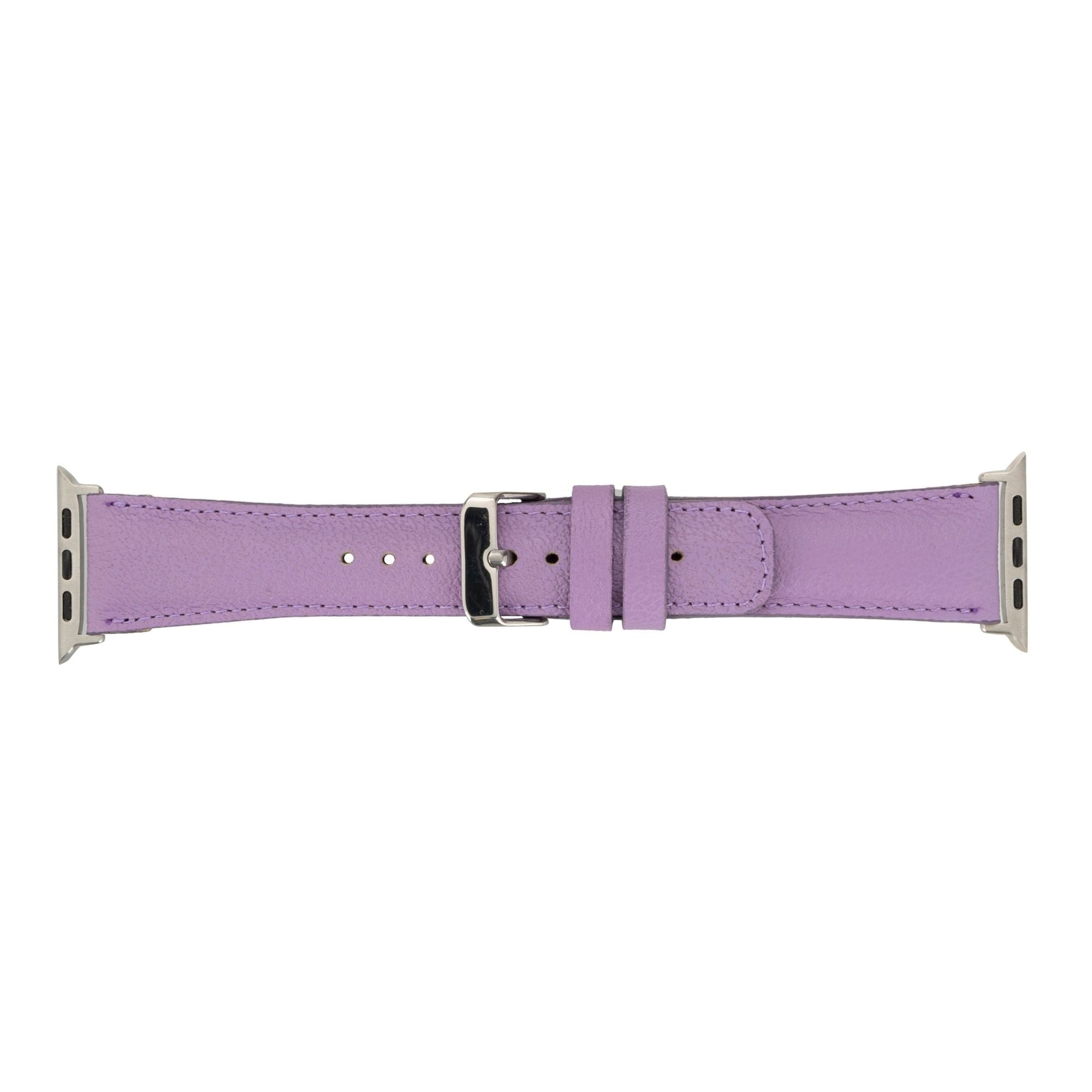 Moran Leather Bands for Apple Watch Ultra,8,7 and SE - 45/44/42mm - Lilac - TORONATA