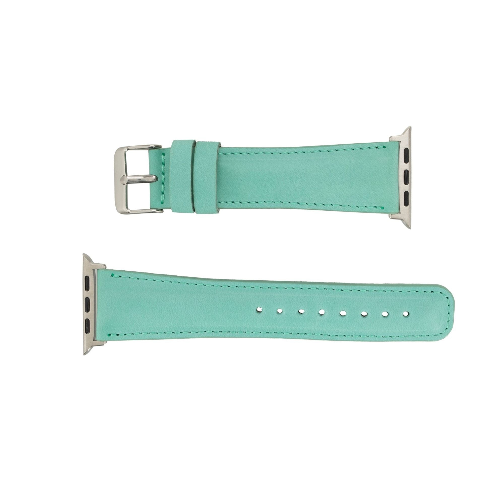 Moran Leather Bands for Apple Watch Ultra,8,7 and SE - 45/44/42mm - Mint Green - TORONATA