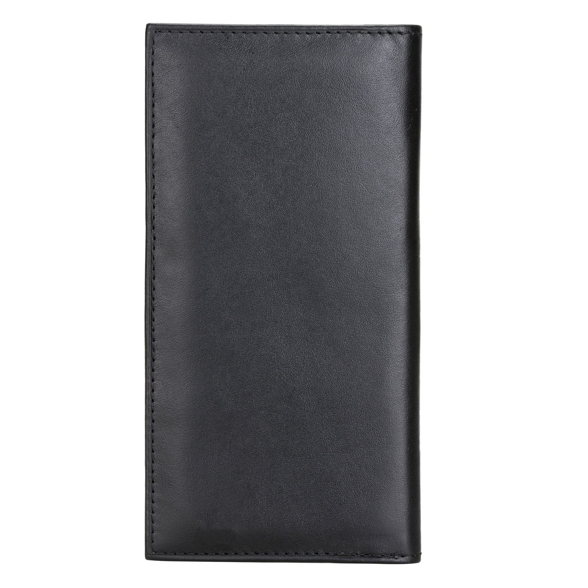 Ouray Handmade Full-Grain Leather Long Wallet for Men and Women-Black---TORONATA
