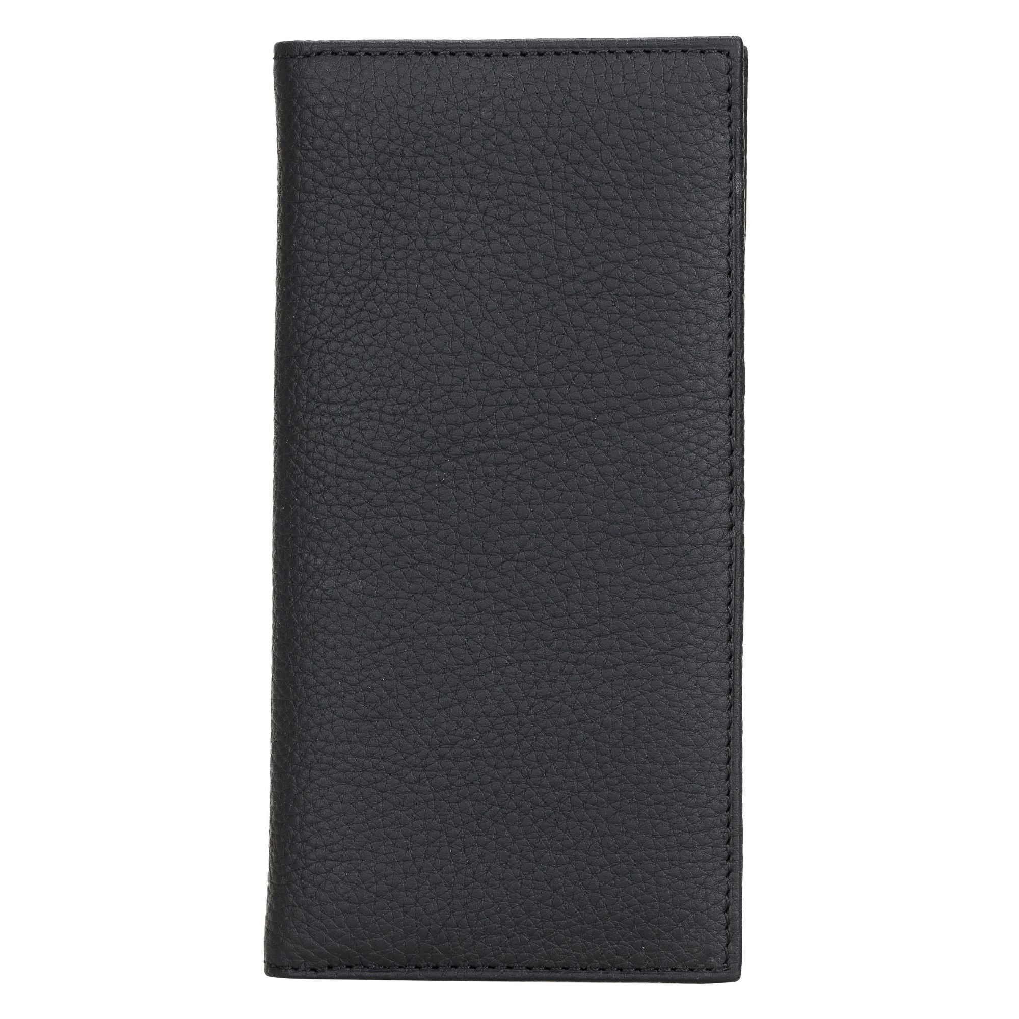 Ouray Handmade Full-Grain Leather Long Wallet for Men and Women-Floater Black---TORONATA