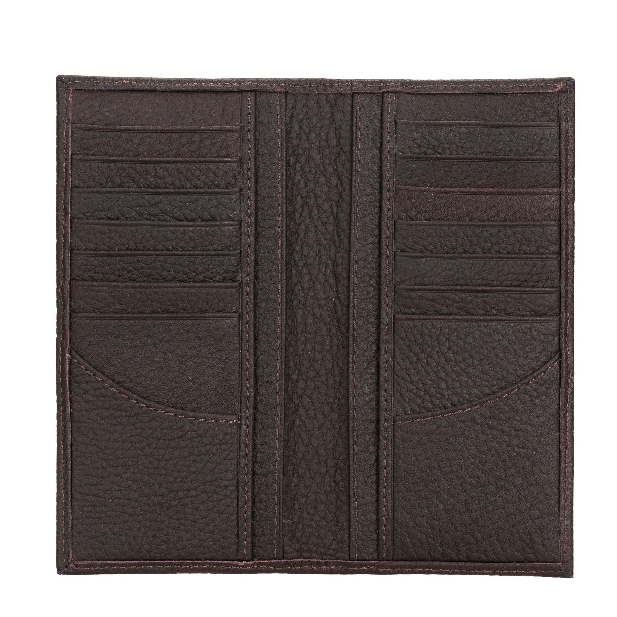Ouray Handmade Full-Grain Leather Long Wallet for Men and Women-Floater Brown---TORONATA