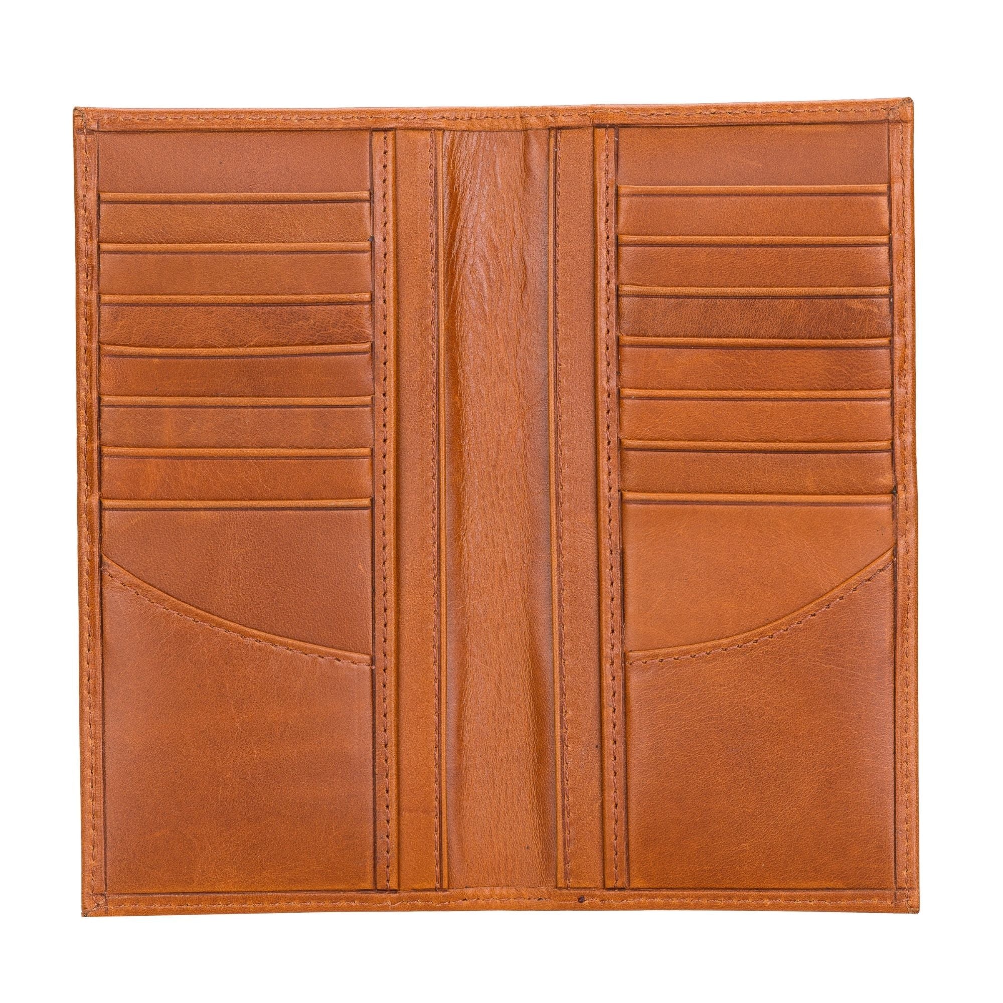 Ouray Handmade Full-Grain Leather Long Wallet for Men and Women-Tan---TORONATA