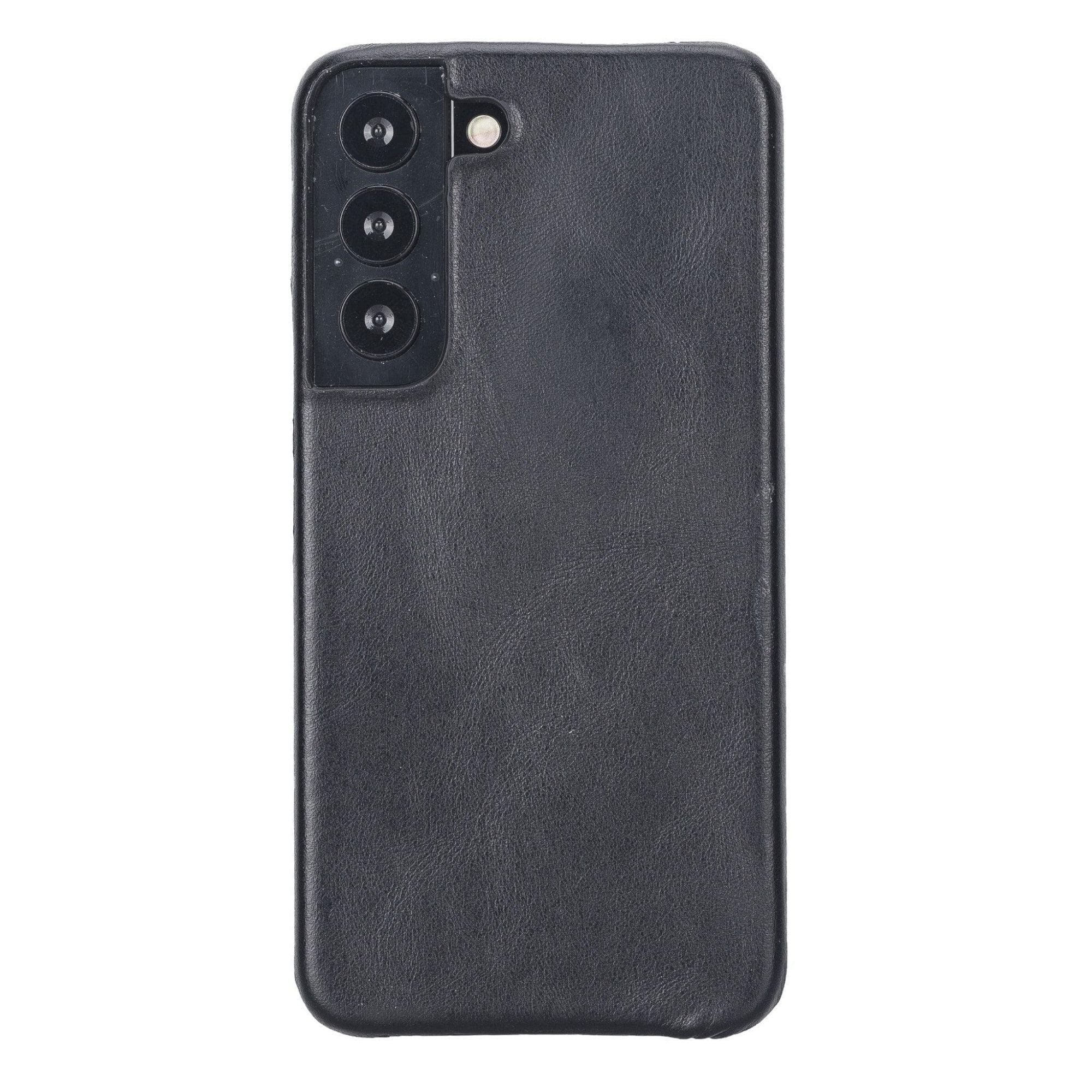 Pine Snap-on Leather Case for Samsung Galaxy S22 Series - Galaxy S22 Plus - Black - TORONATA