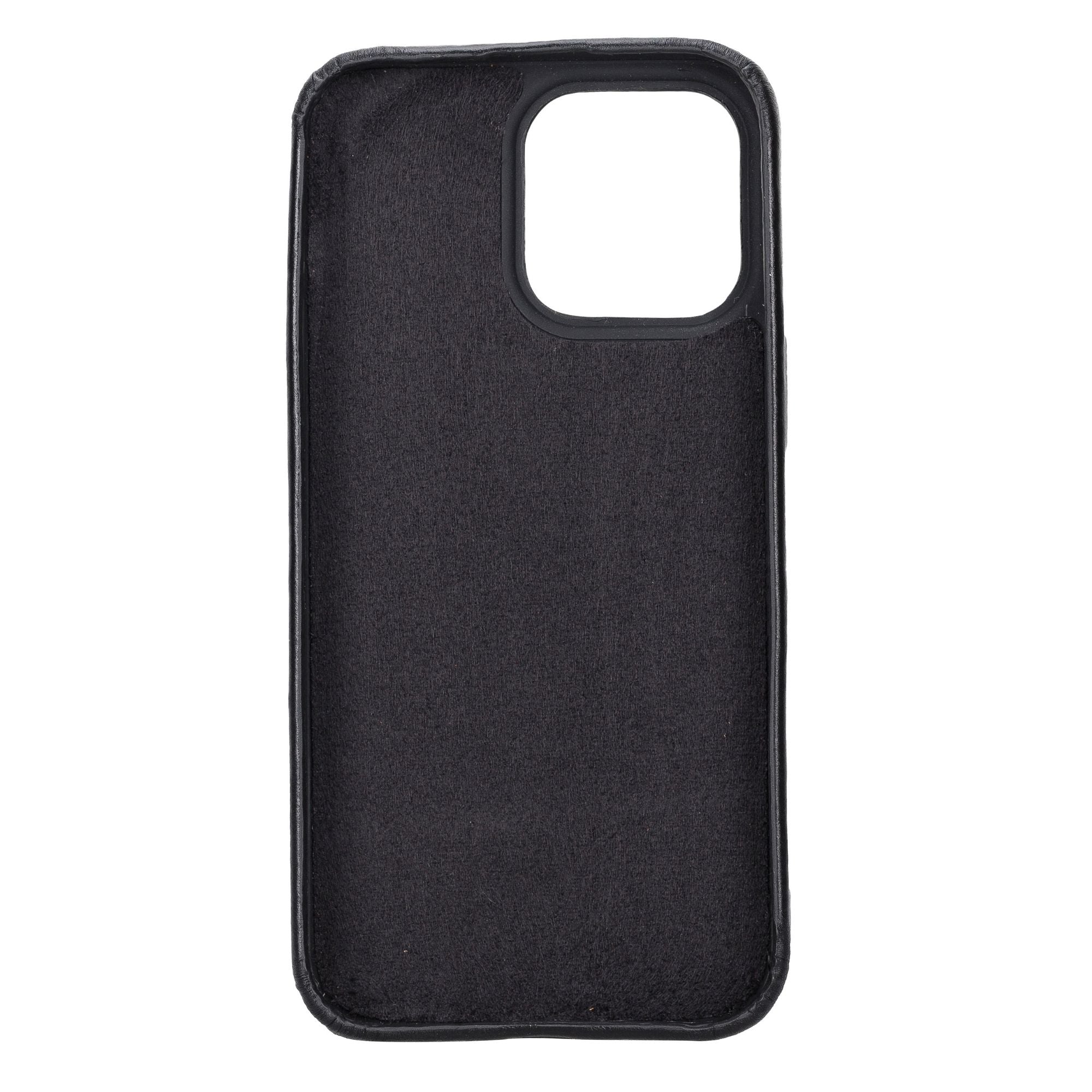 Pinedale Leather Snap-on Case for iPhone 14 Series - iPhone 14 Pro Max - Black - TORONATA