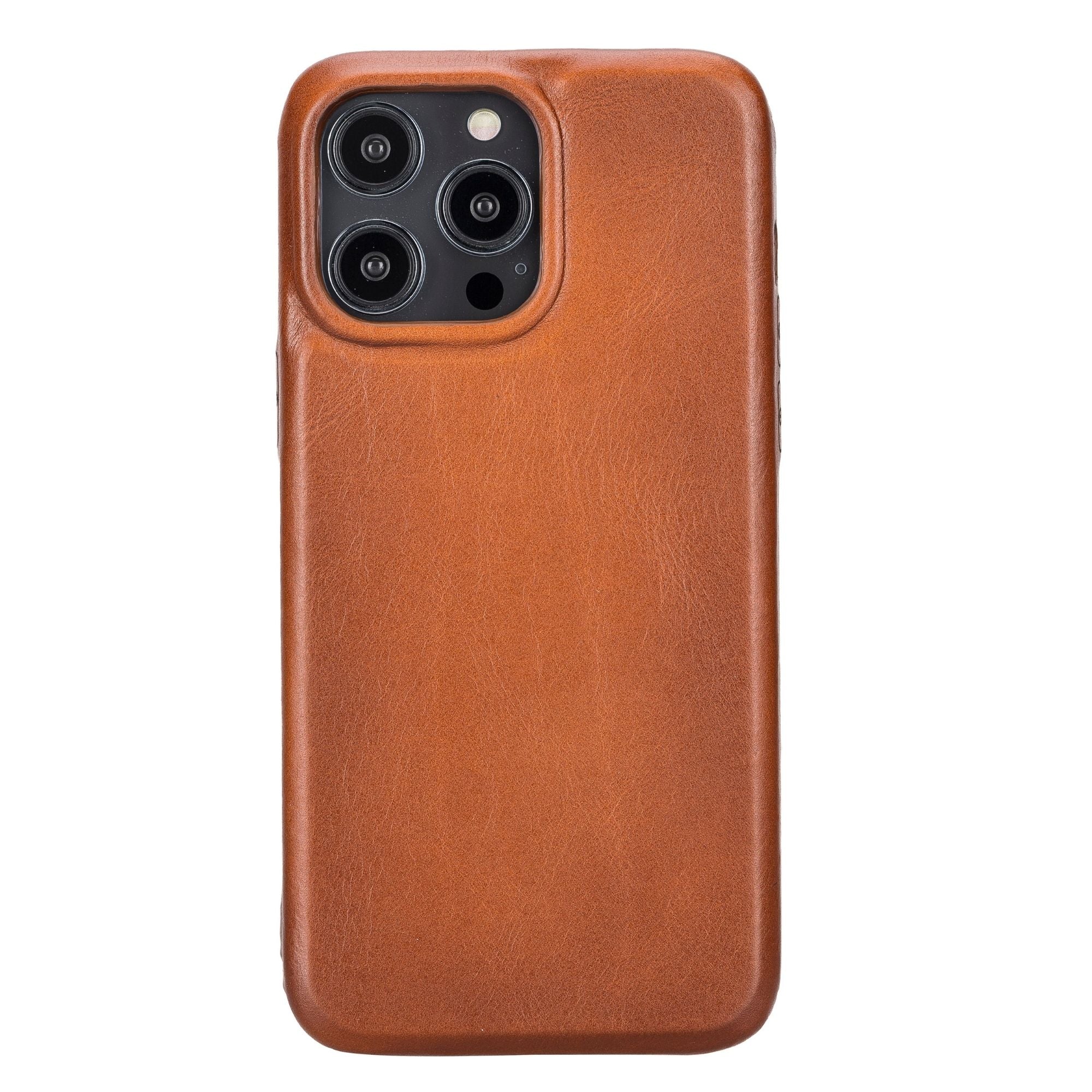 Pinedale Leather Snap-on Case for iPhone 14 Series - iPhone 14 Pro Max - Tan - TORONATA